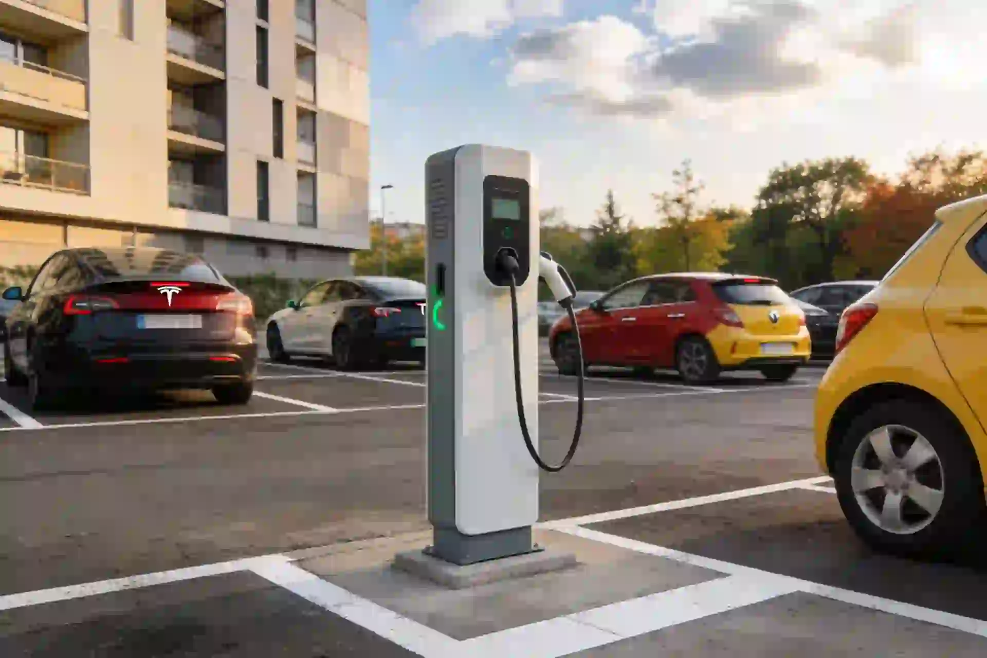 Installation borne de recharge